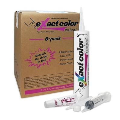 Sashco-12005 Exact Color Sealant with 9.5-Ounce Cartridge Contractor Case, 6-Pack