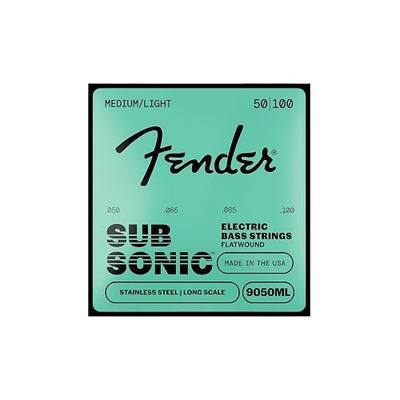 Fender 9050 Bass Strings, Stainless Steel Flatwound, 9050ML .050-.100,