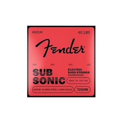Fender 7250 Bass Strings, Nickel Plated Steel Roundwound, Long Scale, 7250M .045-.105