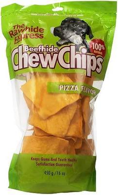 The Rawhide Express Pizza Flavored Strips/Chips Dog Chew, 1-Pound