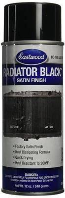 Eastwood High Heat Resistant Radiator Paint | Satin Black for Automotive Radiators | Stone and Chip Resistant Paint Finish | Heat Resistant To 300° F | 12 oz | 1 Pack