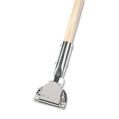 Boardwalk BWK1490 Clip-On Dust Mop Handle, Lacquered Wood, Swivel Head, 1" Dia. x 60" Long