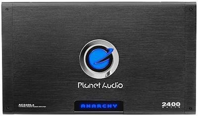 Planet Audio AC2400.4 4 Channel Car Amplifier - 2400 High Output, 2 Ohm, High/Low Level Inputs, High/Low Pass Crossover, Hook Up to Subwoofer for Bass