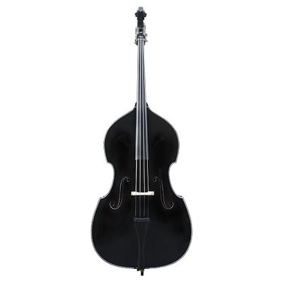 Cecilio CDB Upright Double Bass with an Adjustable Bridge, Bow, Rosin, and Gig Bag (Size 3/4, Black)