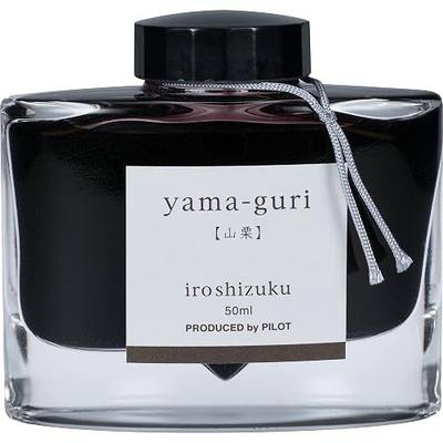 PILOT Iroshizuku Bottled Fountain Pen Ink, Yama-Guri, Wild Chestnut (Dark Brown) 50ml Bottle (69219)