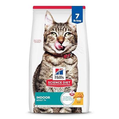 Hill's Science Diet Adult 7+ Indoor Dry Cat Food | #1 Veterinarian Recommended, Chicken Recipe, 7 lb. Bag