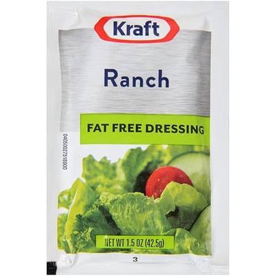 Kraft Ranch Fat Free Single Serve Salad Dressing (60 ct Pack, 1.5 oz Packets)