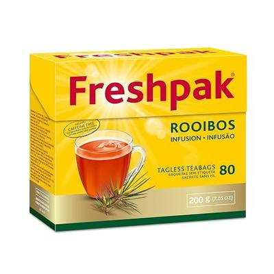 Freshpak Pure Rooibos Tea, 2 Pack of 80 Tagless Tea Bags, Pure Rooibos, No Rooibos Infusion, Imported from South Africa