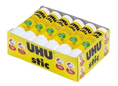 UHU Stic Glue Stick, 12-Pack Bulk Set: 21g Sticks – Washable & Non-Toxic – All Purpose School & Craft Adhesive for Kids, Scrapbooking, Office & Home Use – Dries Clear, Screw Cap, Strong, Solvent Free