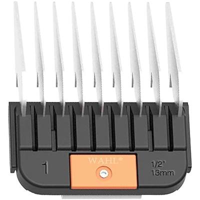 WAHL Professional Animal Stainless Steel Attachment Guide Comb Detachable Blade Pet Clippers - #1, 1/2 Inch Cut Length (3374-100), Orange