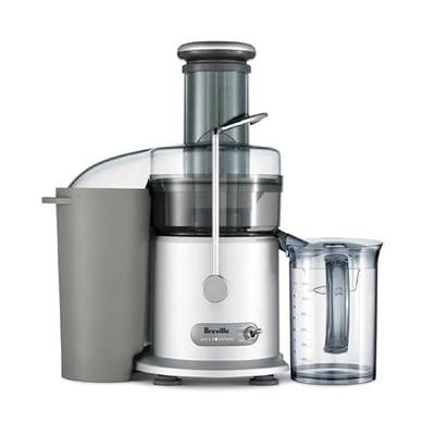 Breville JE98XL Juice Fountain Plus, Silver | Juice whole fruits and vegetables with dual-speed centrifugal juicer with a 850W motor and 3-inch wide chute