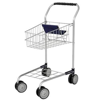 Bayer Design Shopping Cart Toy - Lightweight Metal Trolley for Toddlers | Realistic grocery basket with fold-out doll seat and smooth dual wheels; sturdy metal frame for roleplay and motor skills
