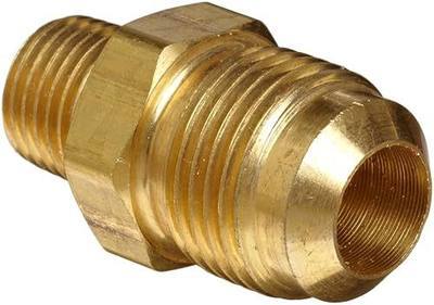 Anderson Metals - 54048-1006 Brass Compression Tube Fitting, Half-Union, 5/8" Flare Tube O.D. x 3/8" Male Pipe