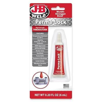 J-B Weld 27106 Perma-Lock High Strength Threadlocker - Red - 6 ml