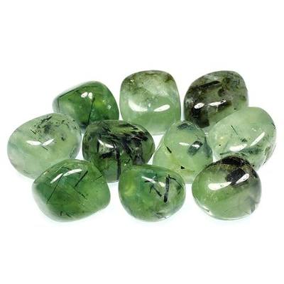 GeoFossils Epidote in Prehnite Tumble Stone (20-25mm) 5 Pack