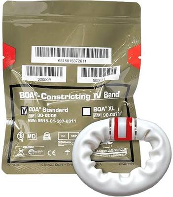 North American Rescue BOA Constricting IV Bands (Standard) NAR Vacuum Sealed BOA Quick Vein Access for Combat, Trauma, Medical (30-0009)