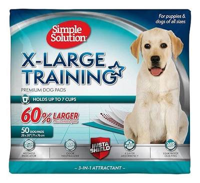 Simple Solution XL Pee Pads for Dogs, Leak Proof Dog Pads, 28x30, 100 Count | Dog Training Pads, Puppy Potty Training, Housebreaking, Disposable Pee Pads, Floor Protection, Indoor Potty, Puppy Essentials