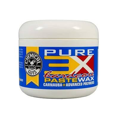 Chemical Guys, XXX Hardcore Carnauba Paste Wax, Deep Wet Warm Gloss, 8 oz | Hand-rubbed formula for enthusiasts chasing maximum depth on show cars; layers over sealant and lasts weeks between coats