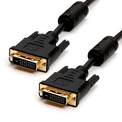 Cmple - DVI Cable 50ft, DVI to DVI Dual Link Monitor Cable Digital (24+1) Male DVI Cable for Gaming PC, Laptop, Projector, DVD, Monitor - Black