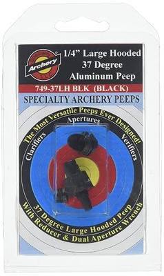 Specialty Archery Hooded Peep Black 1/4 in.