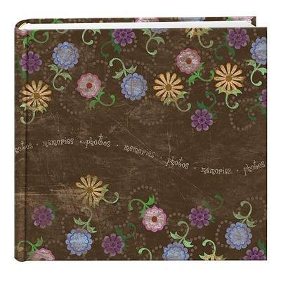 Pioneer Photo Albums 200 Pocket Printed Aged Floral Design Photo Album for 4 by 6-Inch Prints-Brown