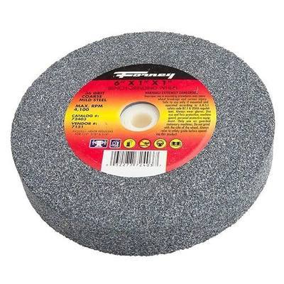 Forney 72404 Bench Grinding Wheel, Vitrified with 1-Inch Arbor, 60-Grit, 6-Inch-by-1-Inch