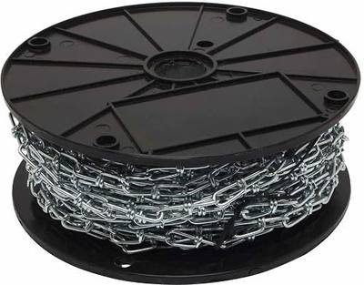 Forney 70421 Double Loop Chain, 3 mm by 100 Feet - Durable and Versatile All-Purpose Chain for Home and Industrial Use