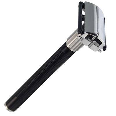 Feather Popular Double Edge Razor - Traditional Butterfly Safety Razor for Close Shaving - For Men, Wet Shavers & Barbers - Includes 2 Hi-Stainless Replacement Blades - Made in Japan