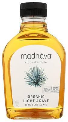 Madhava Naturally Sweet Organic Blue Agave Low-Glycemic Sweetener, Golden Light, 23.5 Ounce