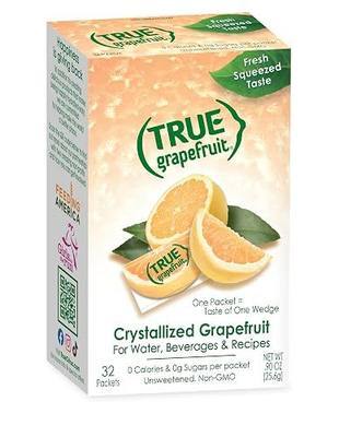 True Grapefruit Sugar Free Drink Mix Packets, Water Enhancer, 32 ct | Fresh-squeezed taste, non-GMO, gluten free, zero calories, mix in water, iced tea, cocktails, recipes & seasonings
