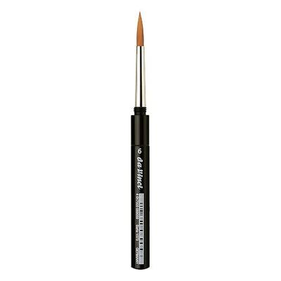da Vinci Travel Series 1573 CosmoTop Spin Watercolor Brush, Round Synthetic with Protective Case Handle, 6