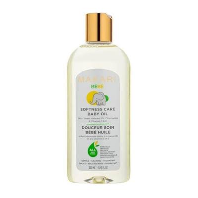 Makari Softness Care Baby Oil with Sweet Almond, Chamomile & Vitamins C & E | Hypoallergenic & Paraben-Free | Ideal for All Skin Types | Gentle Formula for Sensitive Newborn Skin