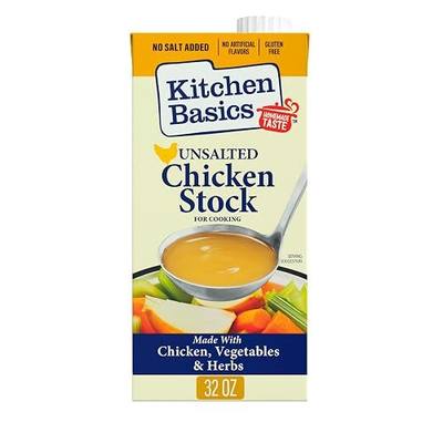 Kitchen Basics Unsalted Chicken Stock, 32 fl oz