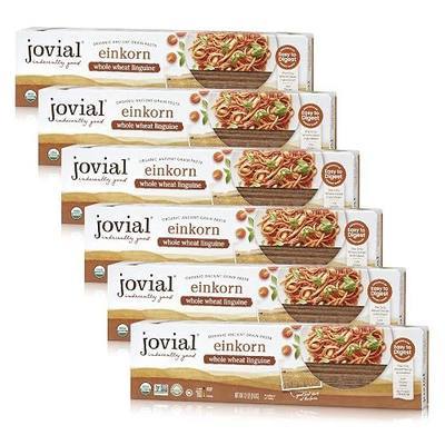 Jovial Einkorn 100% Organic Whole Grain Linguine - Einkorn Pasta, High Protein, Non-GMO, USDA Certified Organic, Lower Carb, Delicious Pasta Made in Italy - 12 Oz, 6 Pack