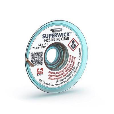 MG Chemicals 426-NS #4 No Clean Super Wick Desoldering Braid, 0.1" Width x 5' Length, Blue
