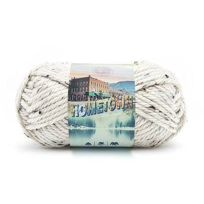 Lion Brand Yarn Hometown Yarn, Super-Bulky Yarn for Knitting, Crocheting, and Crafting, 1 Pack, Aspen Tweed | Super Bulky Acrylic Fiber for Warm Crochet Blankets, Knit Winter Hats, Chunky Cardigans, Soft Scarves, Weaving