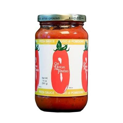 SMT San Merican Tomato Pizza Sauce - Pizza Sauce from Fully Ripened Tomatoes, 14 oz