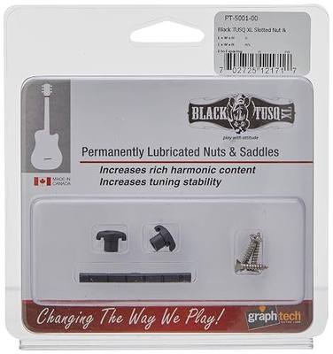 Black TUSQ XL by Graph Tech Slotted Nut & 2 Retainers Pak PT-5001-00