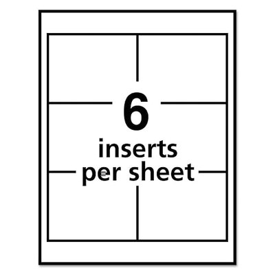 Avery Printable Laser/Inkjet Name Badge Insert Refills, 3" x 4", White, 300 Inserts Per Box (5392)