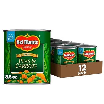 Del Monte Special Blends Peas & Carrots, Canned Vegetables, 8.5 Oz, Pack of 12