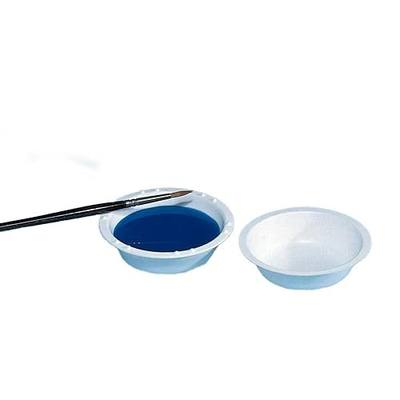 School Smart Plastic Watercolor Paint Cups, 3-3/4 x 1-1/8 Inches, White, Pack of 12