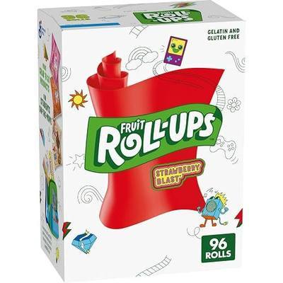 Betty Crocker Fruit Roll Ups, Strawberry, 0.5 Oz, 96 Count