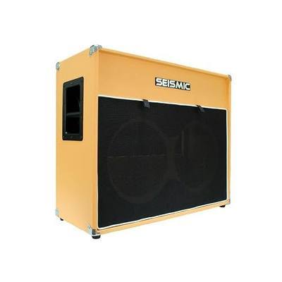 Seismic Audio - 2x12 GUITAR SPEAKER CABINET EMPTY - 7 Ply Birch - 12" Speakerless Cab - Vintage 212 - Orange Tolex - Black Cloth Grill - Front or Rear Loading Options