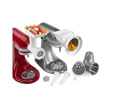 KitchenAid 80127 KGSSA Stand Mixer Attachment with Food Grinder, Rotor Slicer, Shredder and Sausage Stuffer, White