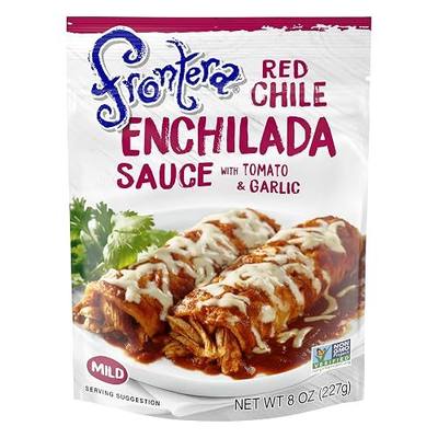 Frontera Red Chile Mild Enchilada Sauce with Roasted Tomato and Garlic, Mexican Restaurant-Inspired Sauce for Enchiladas and Savory Dishes, 8 oz