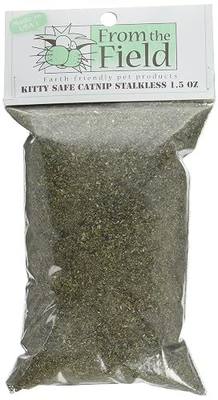 from The Field | Fine Ground Stalkless Catnip | Premium USA-Grown Catnip for Toys & Playtime | Fresh, Potent, Non-Toxic, Eco-Friendly | Safe for Kittens & Cats | Resealable 1.5 Oz Bag