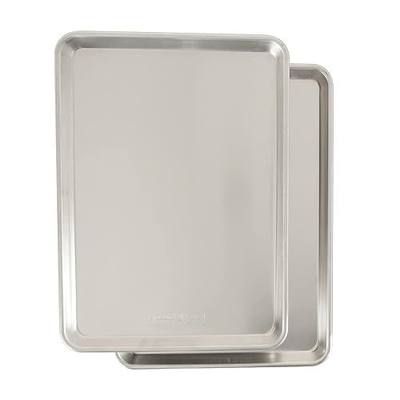Nordic Ware Naturals Half Sheet - USA Made Aluminum Commercial Quality Sheet Pan for Baking or Roasting, Encapsulated Galvanized Steel Rim Prevents Warping, 2-Pack