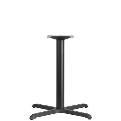 Flash Furniture 30" x 30" Restaurant Table X-Base with 3" Diameter Table Height Column, Commercial X-Base Cast Iron Restaurant Table Base, Black