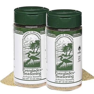 Everglades All Purpose Seasoning - Southern Blend - 16 oz 2 Pack | Granulated Form, Gluten Free, From Florida, No Pesticides, 5 Year Shelf Life, Room Temperature Storage