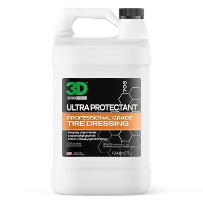 3D Ultra Protectant Tire Shine Spray – Water-Based High Gloss Tire Dressing | Long Lasting UV Protection for Rubber & Vinyl | No Sling | Made in USA |1 Gallon